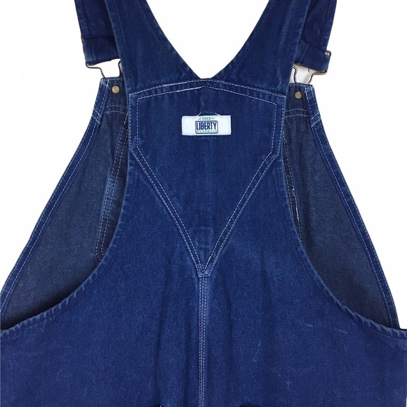LIBERTY Overalls Carpenter Long Pants Bib Denim Work Ranch Farm Outdoor Size 42 - Picture 5 of 13